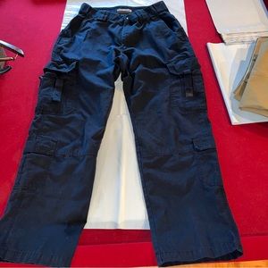 5.11 Tactical BLUE CARGO PANTS Men’s 32x32 Cotton Canvas Stretch waist military